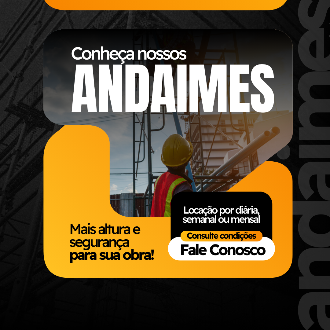 Alugueis De Andaimes Empresa De Locação De Equipamentos Criativo Laranja Preto E Branco Post Para Instagram